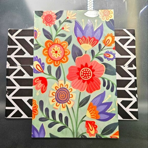 ZOX FLORAL GREETING CARD AND ENVELOPE no band COLLECTIBLE - Picture 5 of 9
